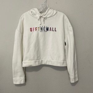 VANS OFF THE WALL PULLOVER CROPPED HOODIE
